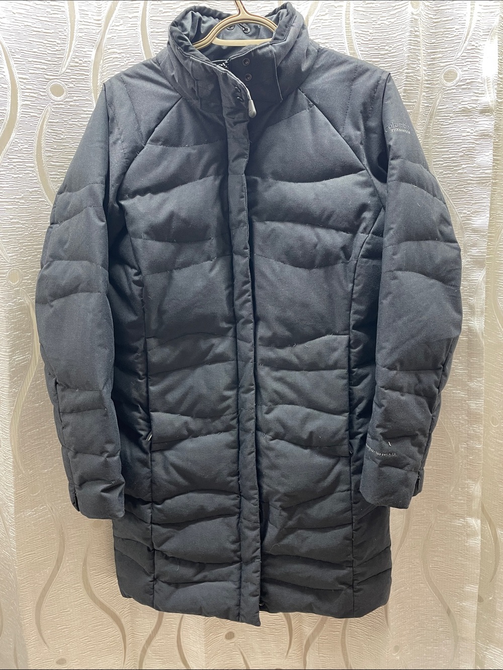 Columbia Women's Black Long Quilted Puffer Coat